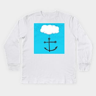 Cloud Anchor Kids Long Sleeve T-Shirt